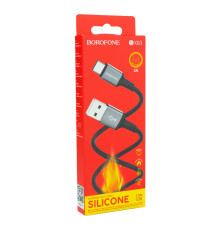 Кабель USB Borofone BX83 Silicone Type-C 3A Колір Чорний