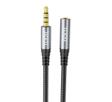 Кабель Aux Hoco UPA20 3.5 audio extension cable 2м Колір Cірий 6931474762160