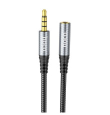 Кабель Aux Hoco UPA20 3.5 audio extension cable 2м Колір Cірий 6931474762160