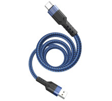 Кабель USB Hoco U110 Type-C 1.2m Колір Синій 6931474770615