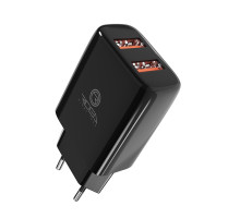 Мережевий Зарядний Пристрій Ridea RW-21011 Element Duo 2USB 2.1 A Колір Чорний 6902013730117