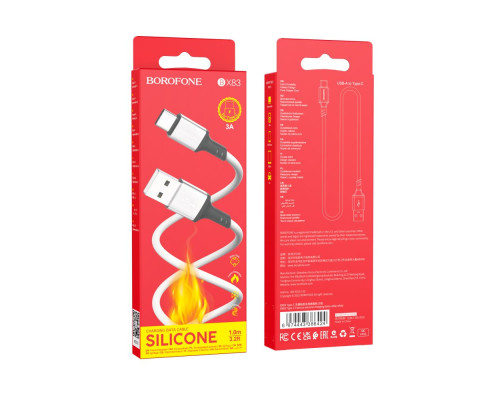 Кабель USB Borofone BX83 Silicone Type-C 3A Колір Чорний