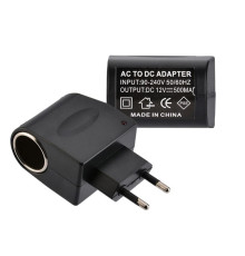 Мережевий Зарядний Пристрій AC 220V to Car Cigarette 12V (0.5A) EU Колір Чорний
