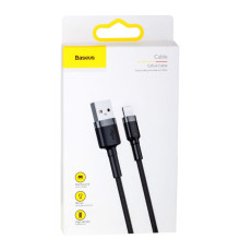 Кабель USB Baseus USB to Lightning 2.4A CALKLF-B М'ята упаковка Колір Сіро-Чорний, G1