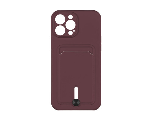 Чохол TPU Colorfull Pocket Card для iPhone 12 Pro Max Колір 42.Maroon 2020000359128