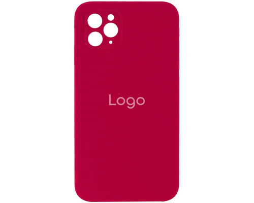 Чохол Silicone Case Full Size with Frame для iPhone 12 Pro Max Колір 37.Rose red 2020000350033