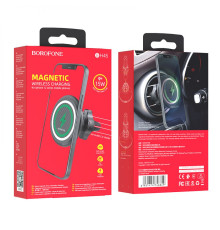 Автотримач Borofone BH45 Magnetic Wireless 15W Колір Чорний
