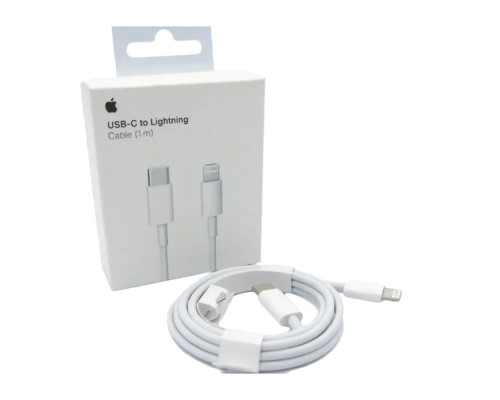 Кабель USB Apple Type-C to Lightning 1:1 М'ята упаковка Колір Білий 2020000385646