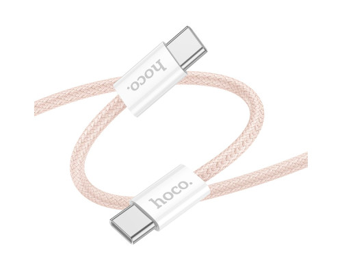 Кабель USB Hoco X104 Source 60W Type-C to Type-C 2m Колір Рожевий 6942007616942