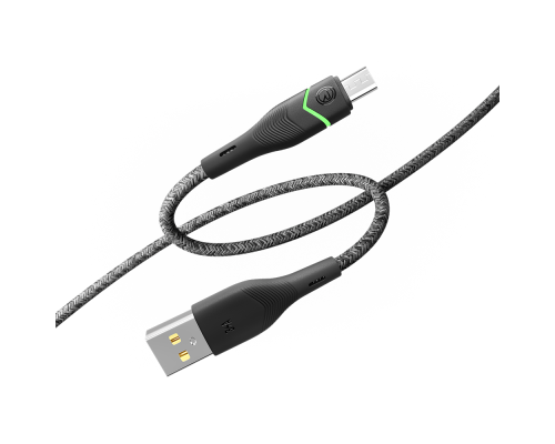 Кабель USB Ridea RC-RL15 RGB Light MicroUSB 3A 1.2m Колір Чорний 6908014700067