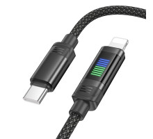 Кабель USB Hoco U126 PD27W Type-C to Lightning 1.2m Колір Чорний 6942007611145