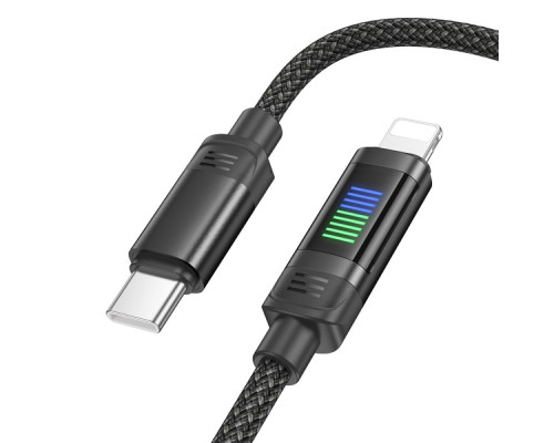 Кабель USB Hoco U126 PD27W Type-C to Lightning 1.2m Колір Чорний 6942007611145