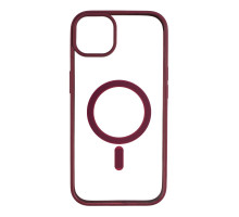 Чохол NEW TPU Color with Magsafe для iPhone 15 Plus Колір 13, Wine Red 2020000391180