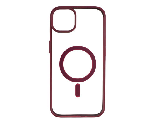 Чохол NEW TPU Color with Magsafe для iPhone 15 Plus Колір 13, Wine Red 2020000391180