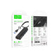Хаб USB Hoco HB42 4-in-1 (USB to USB3.0*3+RJ45 1Gbps) (L=1.2M) Колір Чорний 6942007615228