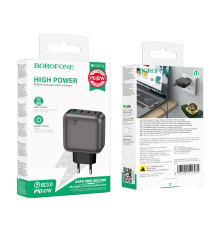 Мережевий Зарядний Пристрій Borofone BAS57A 3USB-C/1USB PD/QC 67W GAN Колір Чорний 6941991116285 ma35780_3605185