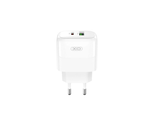 Мережевий Зарядний Пристрій XO L137 1USB-C/1USB PD/QC 20W+Type-C to Lightning Колір Білий 6920680855353