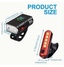 Велоліхтар Bike Lights 2LED IPX4 Waterproof 6 Modes Колір Чорний 2020000452225 ma36324_3607317