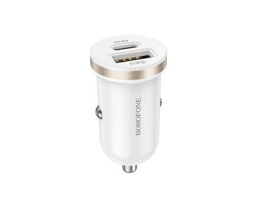 Автомобільний Зарядний Пристрій Borofone BZ22 1USB/1USB-C QC/PD30W Колір Чорний 6941991105180 ma35607_3347277