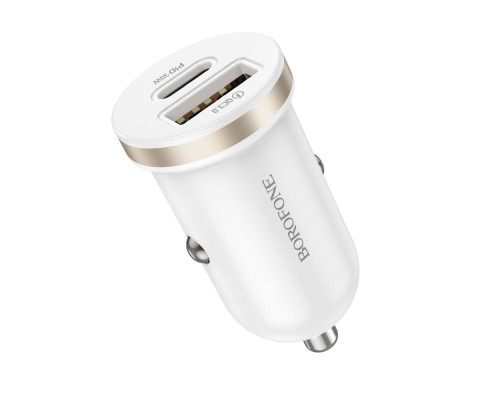 Автомобільний Зарядний Пристрій Borofone BZ22 1USB/1USB-C QC/PD30W Колір Чорний 6941991105180 ma35607_3347277