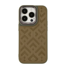 Чохол Kajsa Briquette Collection Rhombus для iPhone 14 Pro Колір Olive 4894505118812