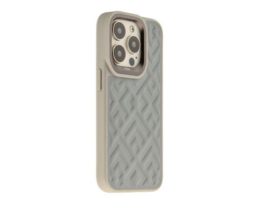 Чохол Kajsa Briquette Collection Rhombus для iPhone 15 Pro Колір Light Grey 4894505156876