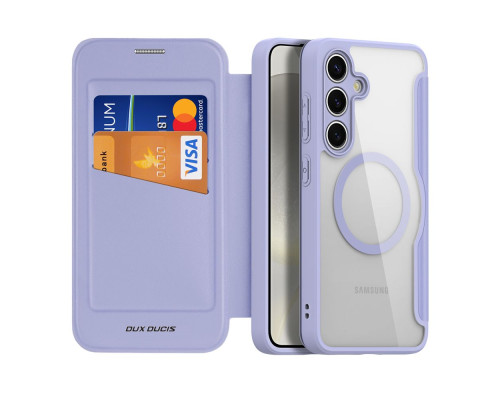 Чохол-книжка Dux Ducis Skin X Pro with MagSafe для Samsung S24 5G (S921) Колір Purple 6934913021644