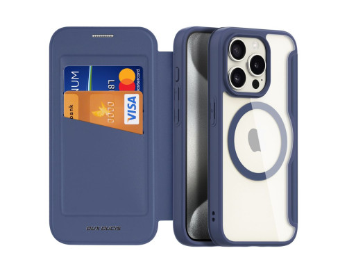 Чохол-книжка Dux Ducis Skin X Pro with MagSafe для iPhone 15 Pro Колір Blue 6934913025246