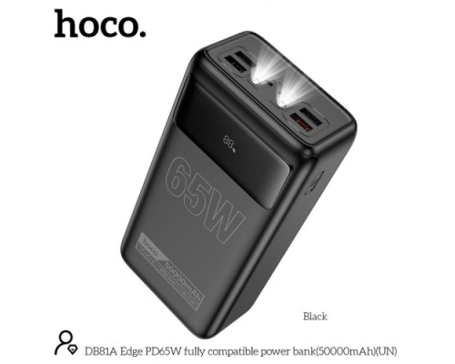 Універсальна Мобільна Батарея Power Bank Hoco DB81A Apollo PD65W 50000 mAh Колір Чорний 6942007637756 ma37276_3611171