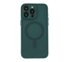 Чохол TPU+PC Magnetic Matte Camera Lens with Magsafe для iPhone 15 Pro Колір Dark Green 2020000437611