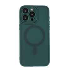 Чохол TPU+PC Magnetic Matte Camera Lens with Magsafe для iPhone 15 Pro Колір Dark Green 2020000437611