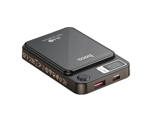 Універсальна Мобільна Батарея Power Bank Hoco DB40 River magnetic Wireless charging 5000mAh Колір Чорний 6942007606585 ma34737_3342518