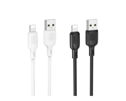 Кабель USB Borofone BX113 Silicone Lightning 2.4A Колір Бiлий 6941991115400 ma35582_3346744