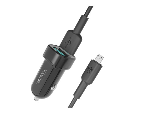 Автомобільний Зарядний Пристрій Ridea RCC-21112 Grand Micro 2USB 2.4 A Колір Чорний 6902013730797