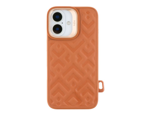 Чохол Kajsa Briquette Collection Rhombus with MagSafe для iPhone 16 Колір Brown 2020000457985 ma36171_3606852
