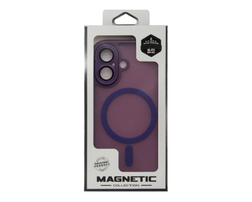 Чохол TPU+PC Magnetic Matte Camera Lens with Magsafe для iPhone 16 Колір Purple 2020000470502 ma36192_3606956