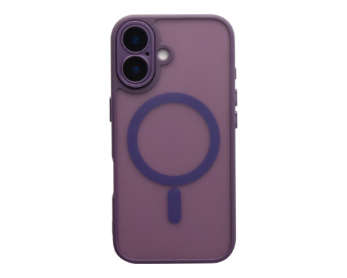 Чохол TPU+PC Magnetic Matte Camera Lens with Magsafe для iPhone 16 Колір Purple 2020000470502 ma36192_3606956