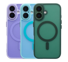 Чохол TPU+PC Magnetic Matte Camera Lens with Magsafe для iPhone 16 Purple ma36192_3606956 2020000470502