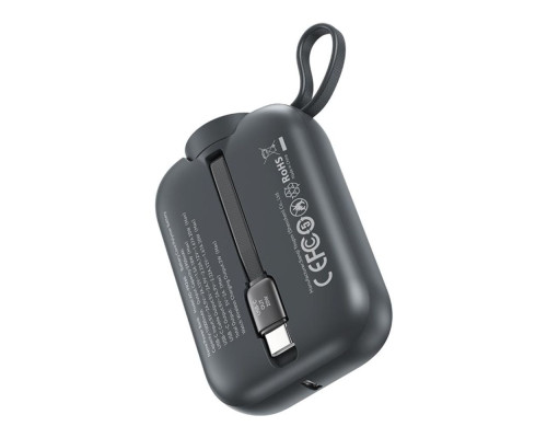 Універсальна Мобільна Батарея Power Bank XO PR260 Self-watch wireless charger, Type-C cable digital fast charger 20W, 10000 mAh Колір Чорний 6920680858743 ma37076_3610213