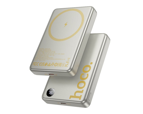 Універсальна Мобільна Батарея Power Bank Hoco Q34 Clever PD20W magnetic with digital display 10000mAh Колір Сірий 6942007644068 ma36611_3608704