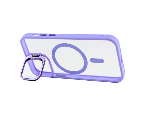 Чохол TPU+PC+Metal Stand Case with MagSafe and Camera Lenses для iPhone 16 Колір Grey 2020000469087 ma36948_3609621