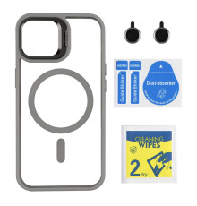 Чохол TPU+PC+Metal Stand Case with MagSafe and Camera Lenses для iPhone 16 Pro Колір Grey 2020000468981 ma36950_3609633