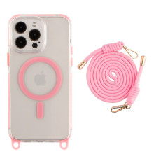 Чохол TPU+PC LanyardCase with MagSafe для iPhone 14 Pro Колір Pink 2020000477372 ma37089_3610296
