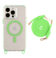 Чохол TPU+PC LanyardCase with MagSafe для iPhone 16 Pro Колір Fluorescent Green 2020000476870 ma37098_3610356