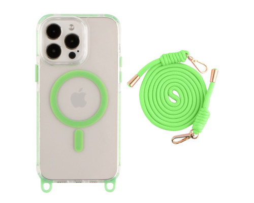 Чохол TPU+PC LanyardCase with MagSafe для iPhone 16 Pro Колір Fluorescent Green 2020000476870 ma37098_3610356