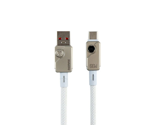 Кабель USB Remax C33 Type-C 6A 66W 1.2M Колір Білий 6954851247593 ma37767_3664731