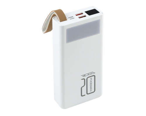 Універсальна Мобільна Батарея Power Bank Ridea RP-D20L+ Phoenix20+ PD/QC 3.0 20W digital display + lamp 20000 mAh Колір Чорний 6902014450458 ma33340_3868686