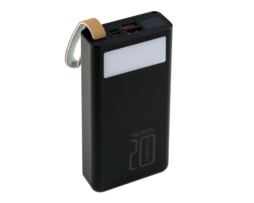 Універсальна Мобільна Батарея Power Bank Ridea RP-D20L+ Phoenix20+ PD/QC 3.0 20W digital display + lamp 20000 mAh Колір Чорний 6902014450458 ma33340_3868686