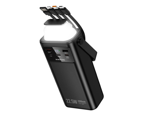 Універсальна Мобільна Батарея Power Bank Borofone BJ65 High 22.5W+PD20W+four-cables 30000mAh Колір Чорний 6941991122033 ma37800_3664794
