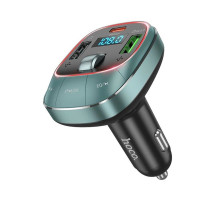 FM-трансмітер Hoco E76 Pole PD48W+QC3.0 car BT FM transmitter Колір Сiрий 6942007600255